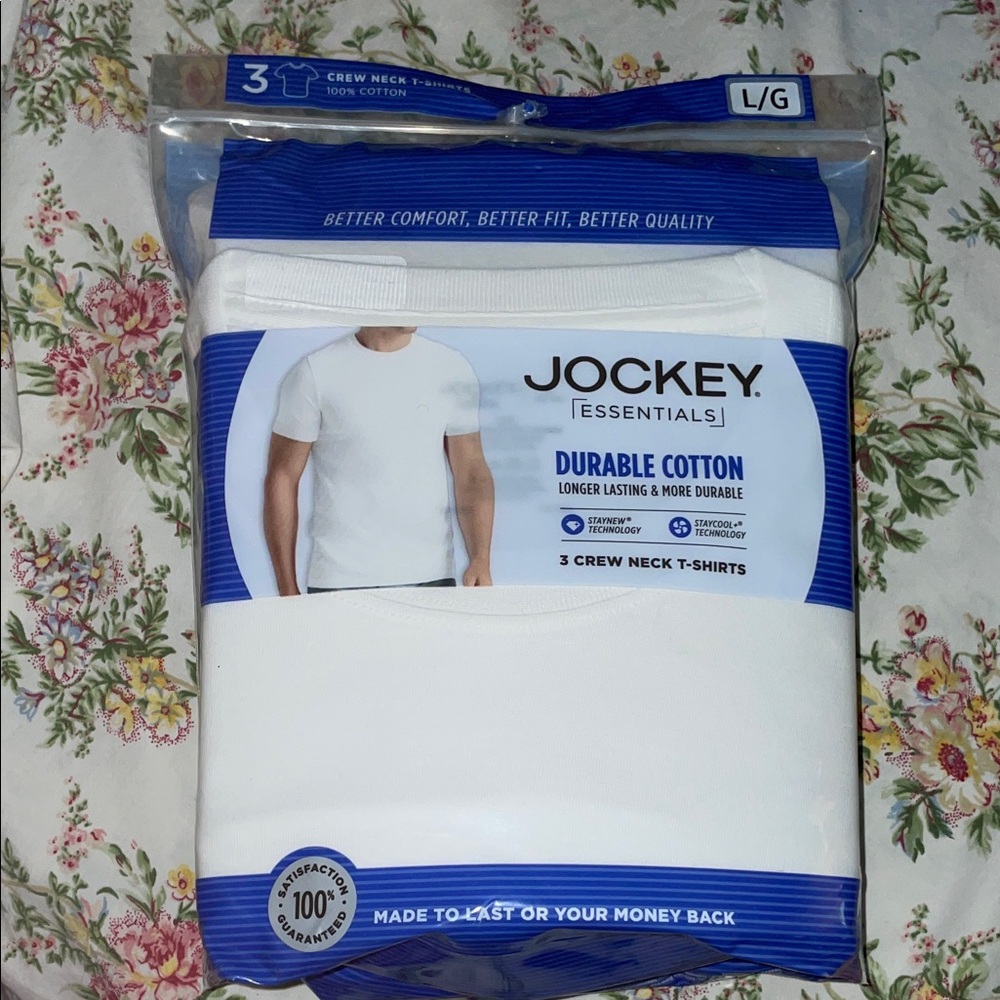 Jockey Essentials White Crew Neck T-Shirts
